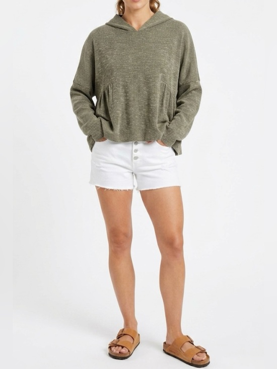 89th & Madison Tops - 89th & Madison Ribbed Peplum Hoodie•Size Small